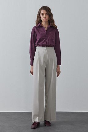 شلوار طوسی زنانه بافتنی Tailors Room - کد 875958697