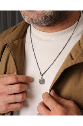 گردنبند نقره مشکی مردانه 925 عیار MEKS JEWELS - کد 875963914