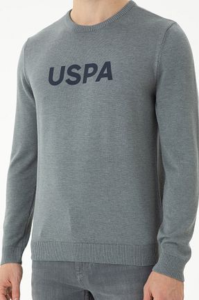 پلیور طوسی مردانه طرح دار U.S. Polo Assn. - کد 875970783
