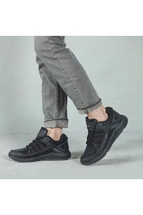کفش پیاده روی مشکی مردانه چرم مصنوعی Jump - کد 456930001