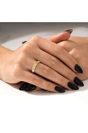 انگشتر نقره زرد زنانه زیرکن Akgül Silver - کد 875970743