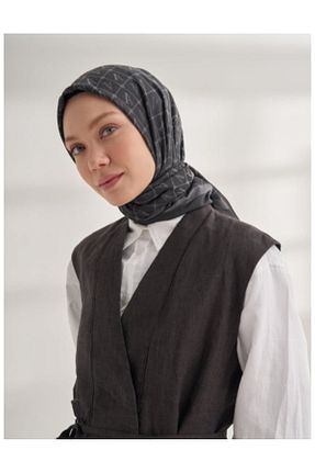 روسری طوسی پنبه ای ARMANDA - کد 875983417