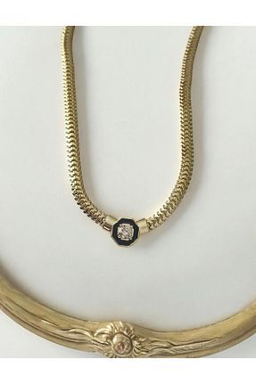 گردنبند استیل ( فولاد ) طلائی زنانه رودیوم Genel Markalar - کد 833306261
