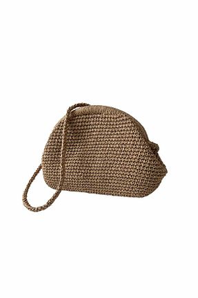 کیف دوشی بژ زنانه حصیر CEYBAG - کد 876049760