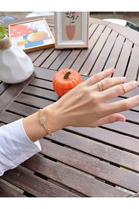 دستبند استیل (فولاد) طلائی زنانه استیل (فولاد) Bimodabu - کد 876136627