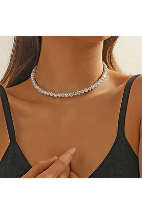 گردنبند جواهر طوسی زنانه مس Fasion Jewelry - کد 876141594