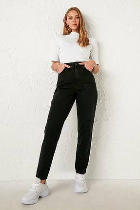 شلوار جین مشکی زنانه پاچه تنگ TRENDNATUREL - کد 101185827