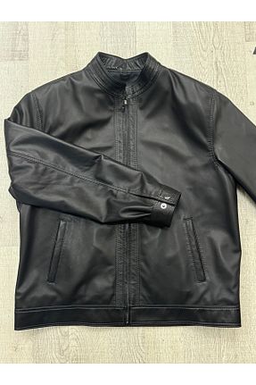 کاپشن مشکی مردانه رگولار Şahan Deri Denizli - کد 876142212