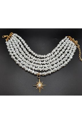 گردنبند مروارید سفید gelin - کد 775933632