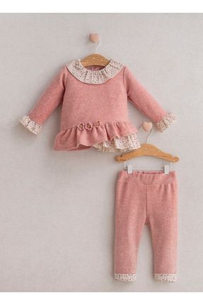 ست نوزادی صورتی بچه گانه پنبه ای Tongs Baby - کد 876144435