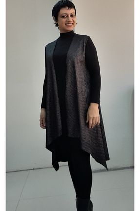 جلیقه سایز بزرگ مشکی زنانه سایز بزرگ Mertcan Butik - کد 876146716