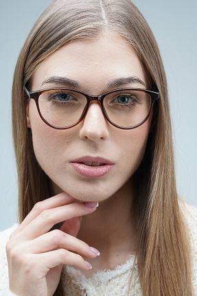 عینک محافظ نور آبی قهوه ای زنانه شیشه LOOKUP NEW - کد 853627698