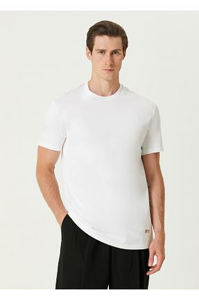 تیشرت سفید مردانه یقه دوچرخه Jil Sander - کد 923019228