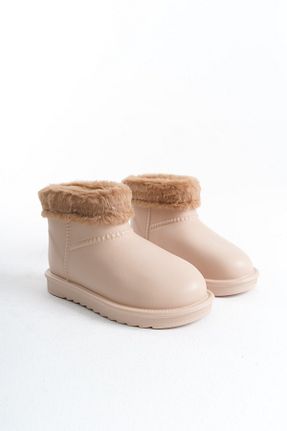 بوت / نیم بوت بژ زنانه چرم مصنوعی Liza Shoes - کد 876204829