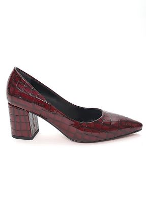 کفش پاشنه بلند کلاسیک زرشکی زنانه چرم مصنوعی Liza Shoes - کد 876219081