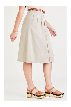 دامن سفید زنانه کتان Dockers - کد 822156332