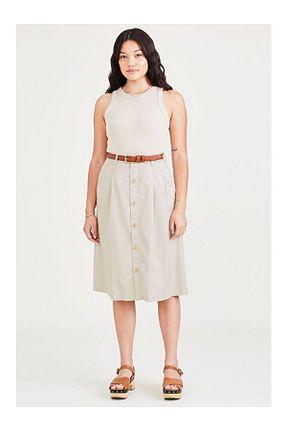 دامن سفید زنانه کتان Dockers - کد 822156332
