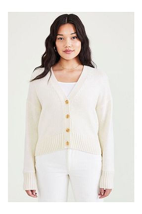 پلیور سفید زنانه ساده Dockers - کد 848974005