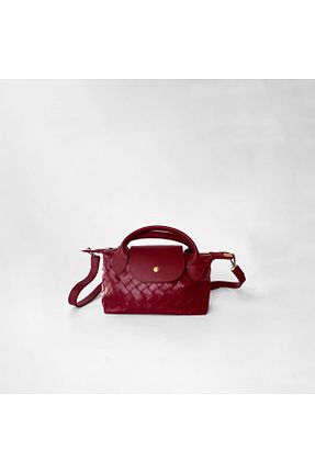 کیف دوشی زرشکی زنانه چرم مصنوعی simru store - کد 876263105