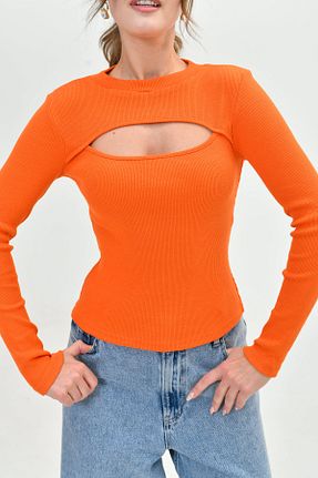 بلوز نارنجی زنانه ساده WOMAN VISION - کد 876271479
