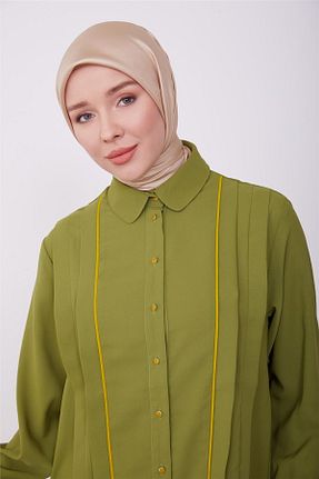 پیراهن حجاب خاکی زنانه رگولار Armine - کد 777074727