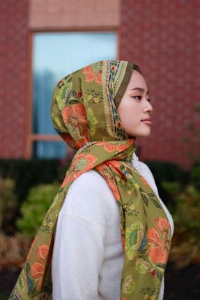 شال سبز زنانه پنبه ای başörtü dükkanı - کد 876315180