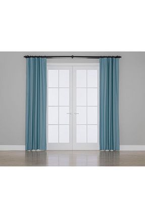 پرده زمینه آبی پلی استر Gauze Fabric Design - کد 194740896