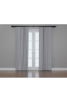 پرده زمینه طوسی پلی استر Gauze Fabric Design - کد 194757306