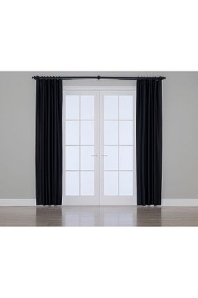 پرده زمینه مشکی پلی استر Gauze Fabric Design - کد 194937959