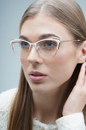 عینک محافظ نور آبی بژ زنانه شیشه LOOKUP - کد 853553341