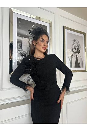 لباس مشکی زنانه بافتنی 1Moda1Tarz - کد 876346191