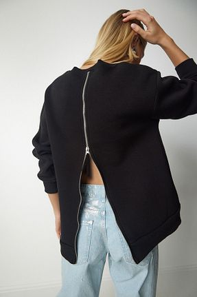 سوئیشرت مشکی زنانه چاپی FASHION COCKTAIL - کد 876405031