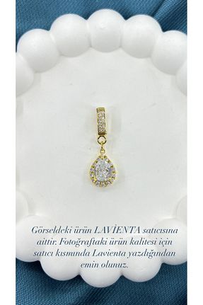 دستبند استیل (فولاد) طلائی زنانه سنک زیرکون Lavienta - کد 876390793