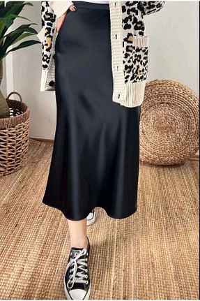 دامن مشکی زنانه بافتنی Hazel - کد 758451565