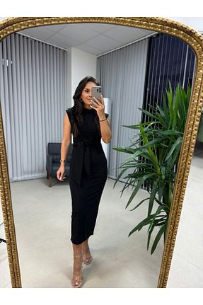 لباس مشکی زنانه کرپ caddstore - کد 876443336