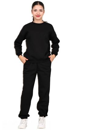 ست گرمکن مشکی بچه گانه پنبه ای ERDEM KIDS - کد 876669718