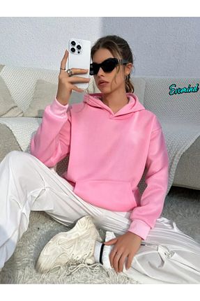 سوئیشرت صورتی بچه گانه چاپی Evomind - کد 876785637
