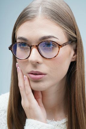 عینک محافظ نور آبی قهوه ای زنانه شیشه LOOKUP - کد 876785813