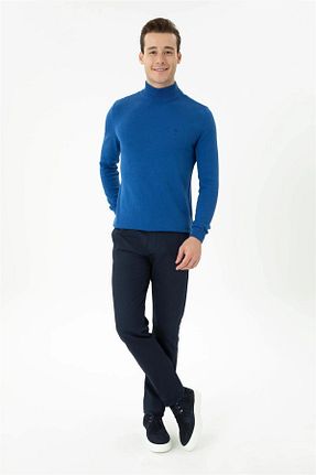 شلوار سرمه ای مردانه پنبه - الاستین U.S. Polo Assn. - کد 777139273