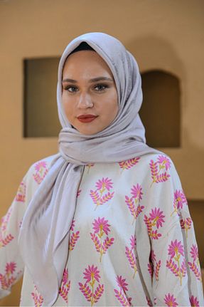 روسری نباتی پنبه پلی استر lamella - کد 876582422