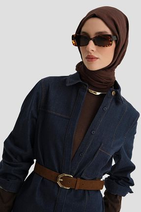 تونیک حجاب سرمه ای زنانه بافتنی Armine - کد 876679704
