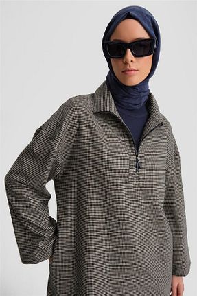 تونیک حجاب سرمه ای زنانه بافتنی Armine - کد 888962394