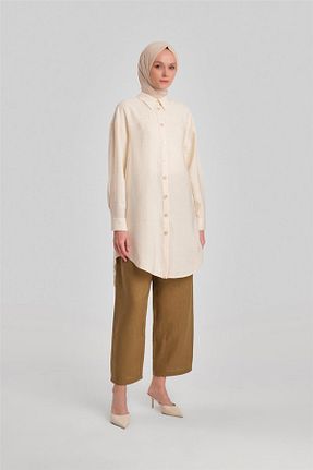 تونیک حجاب بژ زنانه بافتنی Armine - کد 871256206