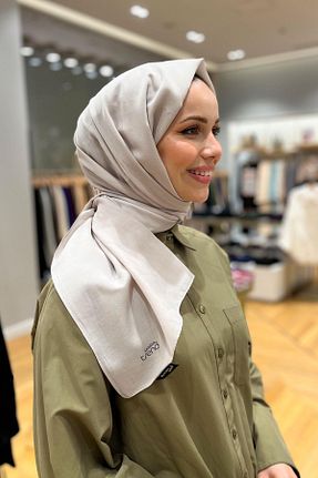 شال طوسی زنانه پنبه ای Armine - کد 855986539