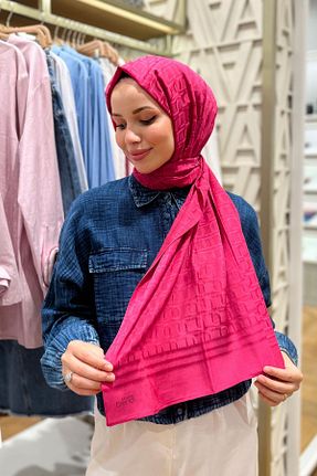 شال صورتی زنانه پنبه ای Armine - کد 856013579