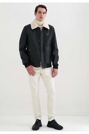 کاپشن مشکی مردانه اسلیم فیت Pierre Cardin - کد 814327905