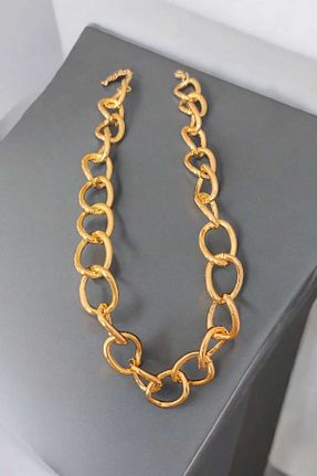 گردنبند جواهر زرد زنانه برنجی NAS fashion - کد 876717228