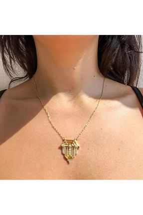 گردنبند استیل ( فولاد ) طلائی زنانه استیل (فولاد) İthal - کد 876758023