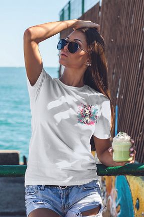 تیشرت سفید زنانه رگولار Zestia - کد 876754146
