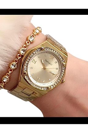 ساعت مچی زرد زنانه 36-40 میلی متر Ferrucci - کد 876760283